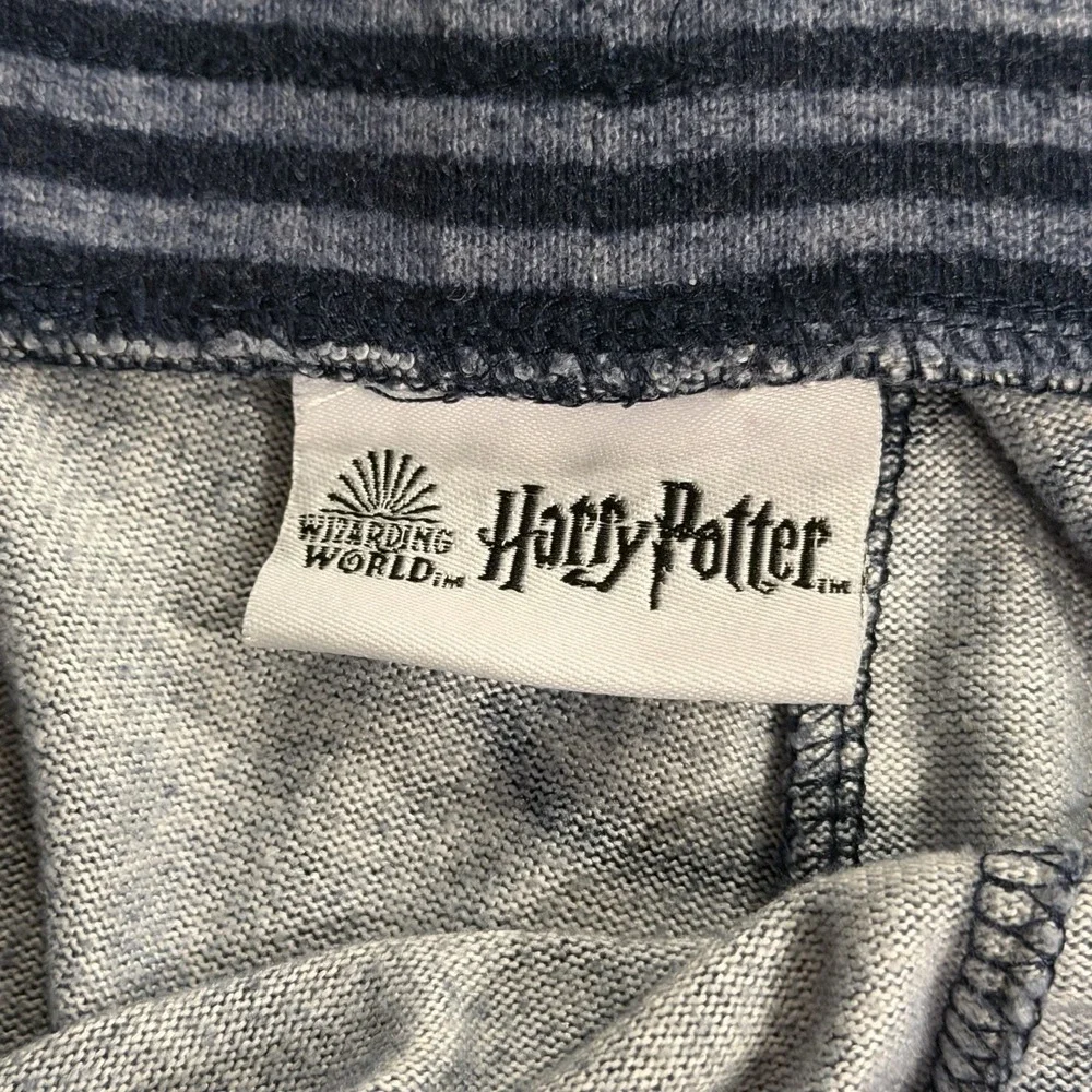 Harry Potter Unisex M Navy Blue Fleece Pajama Pants Graphic Print Drawstring
